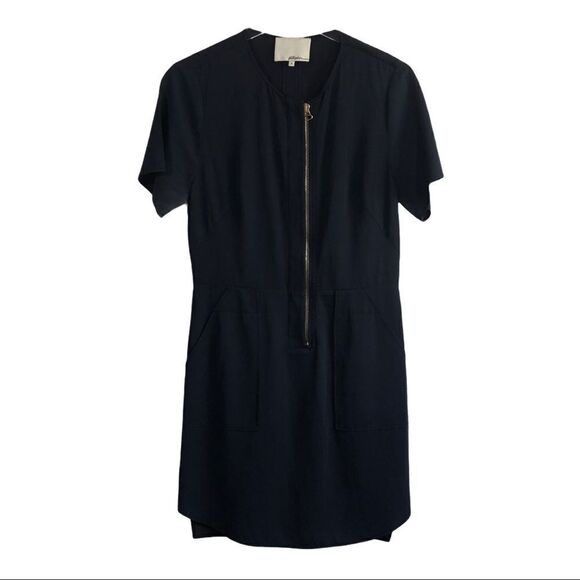 PHILLIP LIM 3.1 - FABULOUS/FLIRTY DARK NAVY DRESS - B15 - Picture 2 of 12